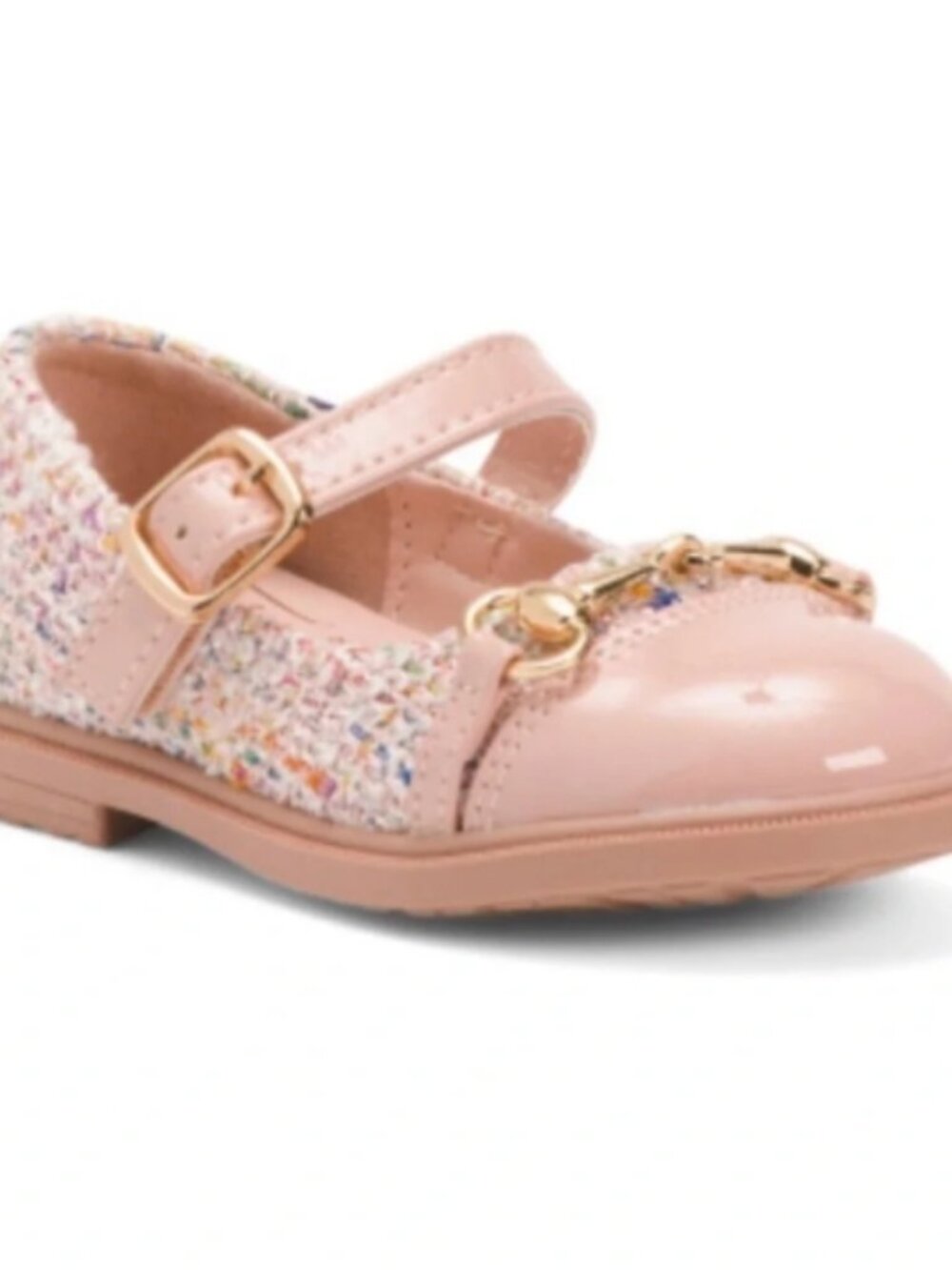 NWT Olivia Miller Clear Skyz Toddler Girls' Pink Tweed Flats